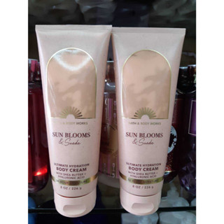 ครีมน้ำหอม Bath &amp; Body Works Sun Blooms &amp; Suede Body Cream 226g. ของแท้ (สินค้า1ชิ้น)