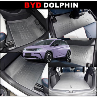 พรมปูพื้นรถยนต์ BYD DOLPHIN พรมหนังPROMAT บีวายดีดอลฟิน ยางปูพื้นรถยนต์ เข้ารูป ตรงรุ่นรถ