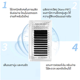 NAGARAKU ขนตาปลอมแบบช่อ Auto-Fan ขนตาแบบพัด เกลี่ยจับช่อขนตาง่าย จับช่อง่าย เสร็จงานไว ขนตานาการากุ💝ส่งไวในไทย
