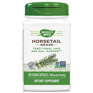 หญ้าหางม้า Natures Way, Horsetail Grass, 440 mg, 100 Vegan Capsules