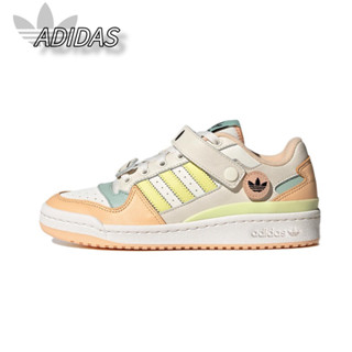 แท้ 100% Adidas Forum Low OG Beige Orange Low Top Slip Sneakers สวมทน