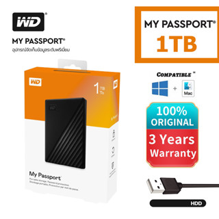 จัดส่งจากกรุงเทพ Western Digital External Harddisk 2TB/1TB ฮาร์ดดิสพกพา USB 3.0 HDD Basics Storage  รับประกัน 3 ปี