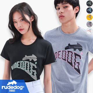 rudedog เสื้อยืดผู้ชาย เสื้อยืดผู้หญิง รุ่น Wavy Dog ของแท้ 100% รู้ดด็อก