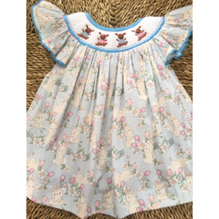 ฺPre order สม็อคเดรสสุดน่ารัก Baby girl dress smocked, Memory Lanes Kidswear Brand