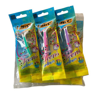 BIC มีดโกนสำหรับผู้หญิงโดยเฉพาะ ระบบ 3 ใบมีด รุ่น Teens Colours มีให้เลือก 3 สี (1 ชิ้น)