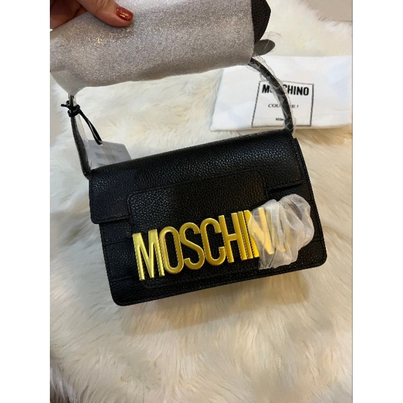 กระเป๋า Moschino  Shoulder Leatger bag size 8”x5”