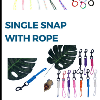 Single Snap with rope เชือกคล้องพร้อมตะขอเกี่ยว ไม่เป็นสนิม พร้อมส่ง