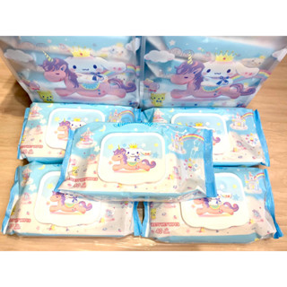 🌈🦄ทิชชู่เปียก Sweety Wet Wipes ลายชินนาม่อนโรล💯แพ๊ค 5 ห่อ (ห่อละ 40 แผ่น)🦄🌈