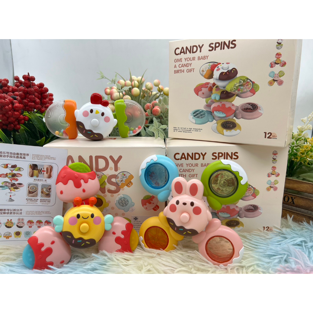 ของเล่น ของเล่นเด็ก สปินเนอร์ ของเล่นเด็กเล็ก ของเล่นติดรถ ของเล่นติดกระตก spinner spins bath toys ของเล่นเสริมพัฒนาการ ราคา ถูกที่สุด ดีลบีเคเค แกลเลอรีภาพที่ 2