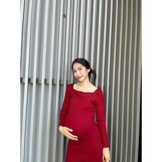 Babybump Scarlett เดรสคนท้อง (ผ้ายืด)🌹