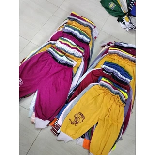 แพ็ค 12 ตัว กางเกงขายาวเด็ก สีล้วน สกีนลาย เลือก ชาย หญิง ได้ ทางร้านคละสีให้