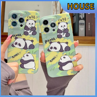 💲คูปองเคลม💲เคสไอโ case for iphone 11 12 หมีแพนด้า เคส 14 13 12 11 pro max สติ๊กเกอร์น้ำวัสดุป้องกันที่ครอบคลุม