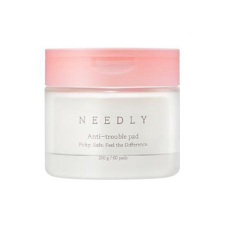 (☁️ของแท้/ส่งสิ้นเดือน) Needly Anti-trouble pad โทนเนอร์ แพดชมพู ลดสิว ผลัดเซลล์ผิว สูตรใหม่ (60แผ่น)