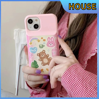 💲คูปองเคลม💲เคสไอโ case for iphone 11 12 หมีน่ารัก เคส 14 13 12 11 pro max การป้องกันอย่างเต็มที่ ทนทาน