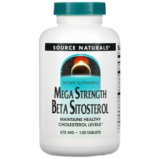 เบต้า-ซิโตสเตอรอล Source Naturals, Mega Strength Beta Sitosterol, 375 mg, 120 Tablets