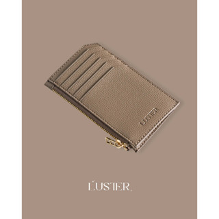 [กระเป๋าใส่นามบัตรและเหรียญ] [หนังแท้] Pebble Leather Card Holder