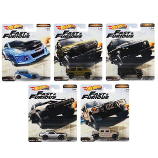 โมเดลรถเหล็ก Hot wheels Fast &amp; Furious ชุด Furious OFF-Road (ครบชุด5คัน) ล้อยาง PREMIUM ลิขสิทธิ์แท้100%