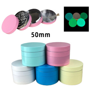 พร้อมส่ง ที่บดสมุนไพร Herb Grinder 50mm 4 ชั้น เครื่องเจียรแบบเรืองแสงในที่มืด บดละเอียด วัสดุโลหะ