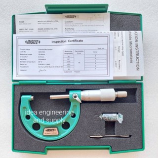 ไมโครมิเตอร์วัดนอก 25-50mm ความละเอียด 0.01mm Outside Micrometer 25-50x0.01mm INSIZE 3203-50A อินไซส์