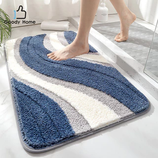 Goody Home พรมเช็ดเท้าสี่เหลี่ยมผืนผ้า ขนาด 60*40 Cm.พื้นนุ่มสบาย มีให้เลือก 2 สี