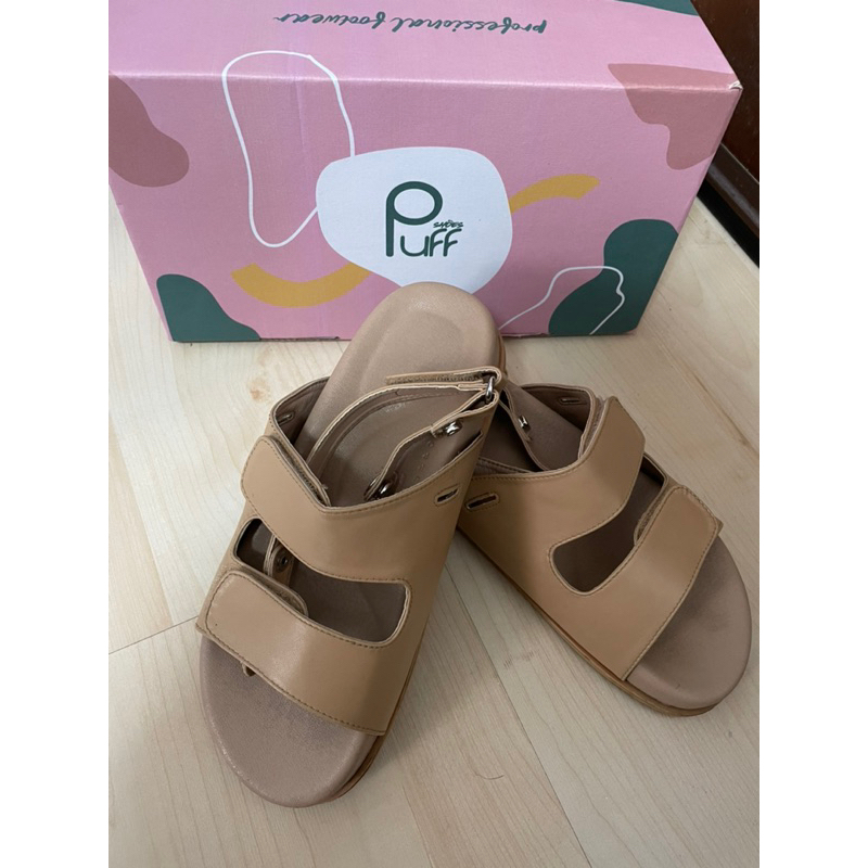 รองเท้ามือสอง เบอร์ 39 PUFFSHOES รุ่น DEN WALK สี sandstone ใส่10ครั้ง ของแท้ ซื้อมาใส่เอง
