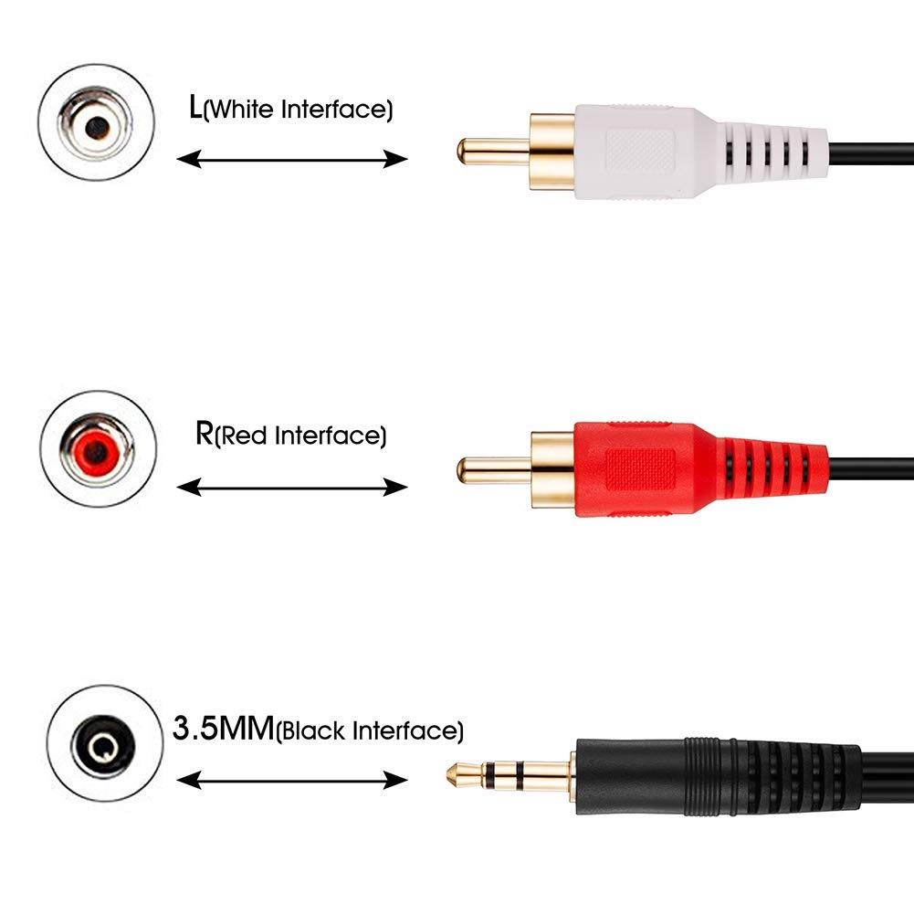 สาย av 1ออก2 rca Ster 3.5 ออก 2 AV Audio สายสัญญาณเสียง 3.5 เป็น เเจ๊คบัว ความยาว 10เมตร / 15เมตร / 20 เมตร/ 30เมตร