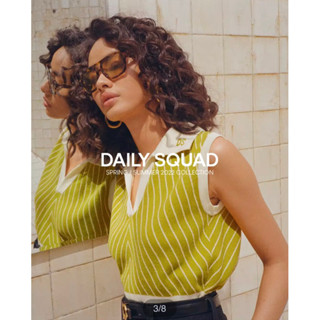 ส่งต่อ DAILY SQUAD เสื้อไหมพรม โปโล แขนกุด