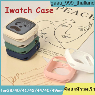 เคสซิลิโคนสีทึบสำหรับ iwatch 8 7 6 SE 5 4 3 2 1 ขนาด 38mm.40mm.42mm.45mm.44mm.41mm.49mm