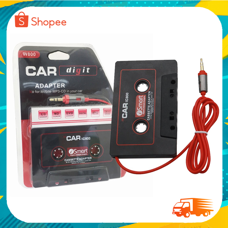 เทปใบ้ เทปคาสเซ็ตในรถแปลงเครื่องเล่น Mp3คาสเซ็ตสำหรับ iPod สำหรับ MP3 iPhone สาย AUX เครื่องเล่นซีดีปลั๊กแจ็ค3.5,มม