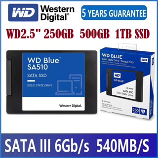 (ของแท้ของใหม่ 100%)SSD(เอสเอสดี) 250GB,500GB,1000GB WD SSD BLUE SATA 3D NAND รับประกัน 3 ปี