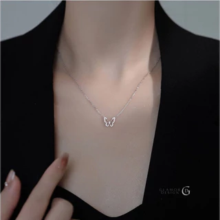 GLAMOR✨สร้อยคอเงินแท้ Gentle Butterfly สร้อยเงินแท้ สร้อยแฟชั่น จี้สร้อยคอ สร้อยคอเงิน925 สร้อยเพชร