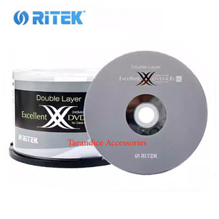 DVD+R DL D9  Ritek Double X Dual Layer 8.5GB 2-8X 240Min. (Pack.50 Disc.) Double Yi 50 Pieces Ritek Double X DVD+R DL D9