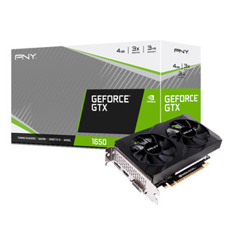 VGA (การ์ดแสดงผล) PNY GEFORCE GTX 1650 4GB GDDR6 DUAL FAN (VCG16504D6DFXPB1)