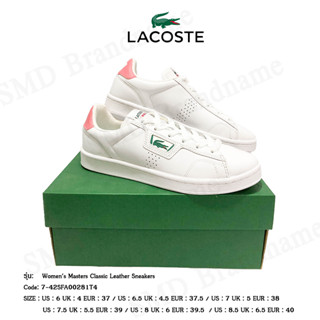 Lacoste รองเท้าผ้าใบ รุ่น Womens Masters Classic Leather Sneakers Code: 7-42SFA00281T4