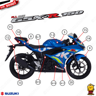 ชุดสี FRAME แท้ Suzuki GSX-R150 2017 สีน้ำเงิน