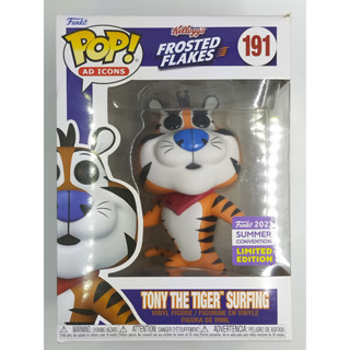 SDCC 2023  Funko Pop AD Icons Kelloggs - Tony The Tiger Surfing #191 (กล่องมีตำหนินิดหน่อย)