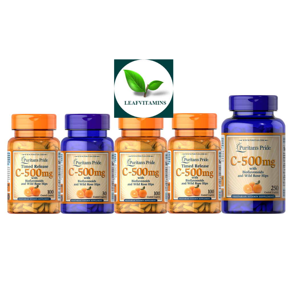 Puritan's Pride Vitamin C-500 mg with Protective Bioflavonoids and Wild Rose Hips / Time Release