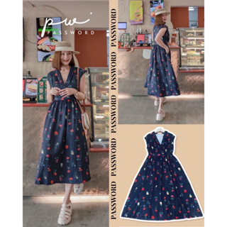 🌈🌿🌼🌺🌸💙❤️🇰🇷Pokla Dot Floral Sleeveless Maxi Dress