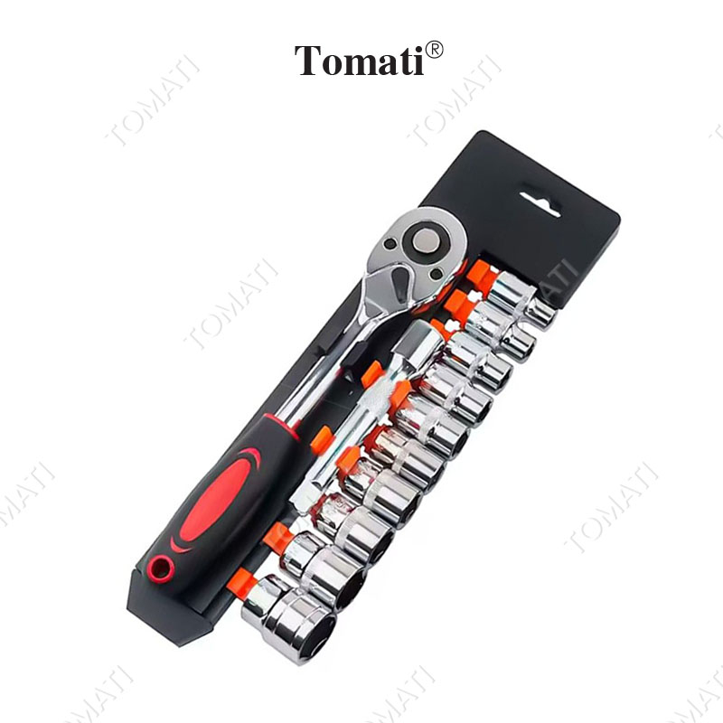 Tomati ชุดประแจเครื่องมือ ชุด 12 ชิ้น 1/2 CR-V ประแจวงล้อ ซ็อกเก็ตหกจุด กล่องเครื่องมือในครัวเรือน - รูปที่ 6