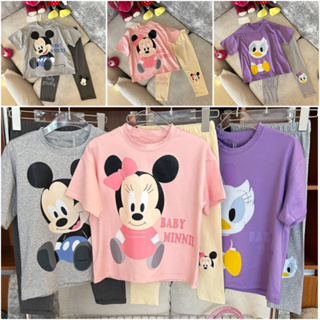 ชุดเด็ก สุดน่ารัก ชุดเชตเลคกิ้ง การ์ตูน 🧸 Care Bears / Mickey&amp;Friends เสื้อ+กางเกงเลคกิ้ง