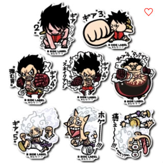 [Direct from Japan] B - SIDE LABEL Sticker ONEPIECE One Piece Luffy Gear Ver. 8 type set Japan NEW