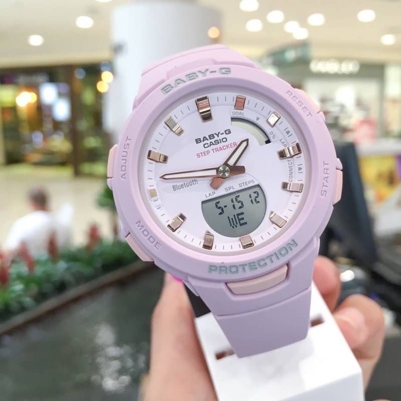 นาฬิกาผู้หญิงcasio Baby-G  2ระบบ รุ่น BGA-250-4A มาใหม่ลายดอกไม้ สวยมาก