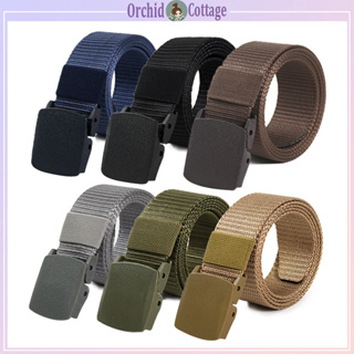 New plastic buckle non-metal cadet training canvas belt anti-static outdoor casual all-match