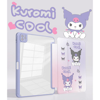 for เคสไอแพด เคสใช้สำหรับ kuromi คุโรม pro11 gen10 gen8 gen5/gen6 9.7 Air4/Air5 ชาร์จปากกาด้านขวา เคสไอแพด air5 for ipad