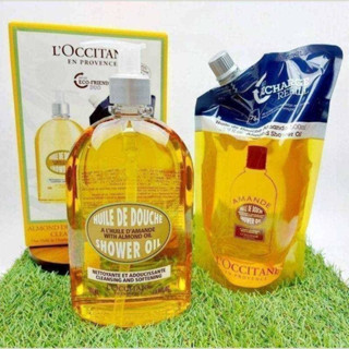 LOCCITANE ALMOND DUO SHOWER OIL 500 ml. &amp; ECO REFILL 500 ml