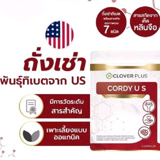 Clover Plus Cordy US ถั่งเช่า ทิเบต สกัดเข้มข้น วิตามินซี วิตามินบี 6 เห็ดหลินจือ