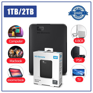 Western Digital HDD 1TB 2TB USB 3.0 ฮาร์ดดิสก์ไดรฟ์ภายนอก แบบพกพา 2.5 นิ้ว คุณภาพสูง