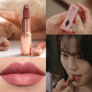 Beauty-Siam แท้ทั้งร้าน !! ลิปสติกขนาดจริง CHARLOTTE TILBURY MATTE REVOLUTION LIPSTICK สี PILLOW TALK ขนาด 3.5G.