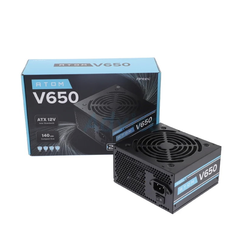 POWER SUPPLY ANTEC ATOM V650 - 650W (Black) (ATX)