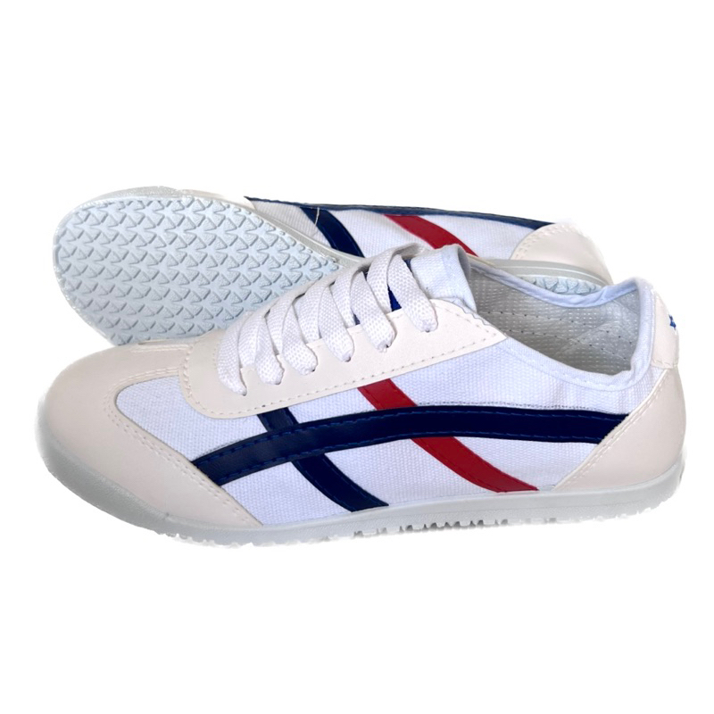 🔸LeoStar รุ่น🔸 SAKURA[ซากุระ] รองเท้าผ้าใบแบบผูกเชือก ไซส์ 36-44 สี ดำ ขาว ฟ้า เหลือง ไม่มีกล่อง